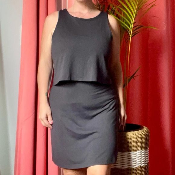 Susana Monaco Gray Layered Tiered Dress size medium - Picture 1 of 9